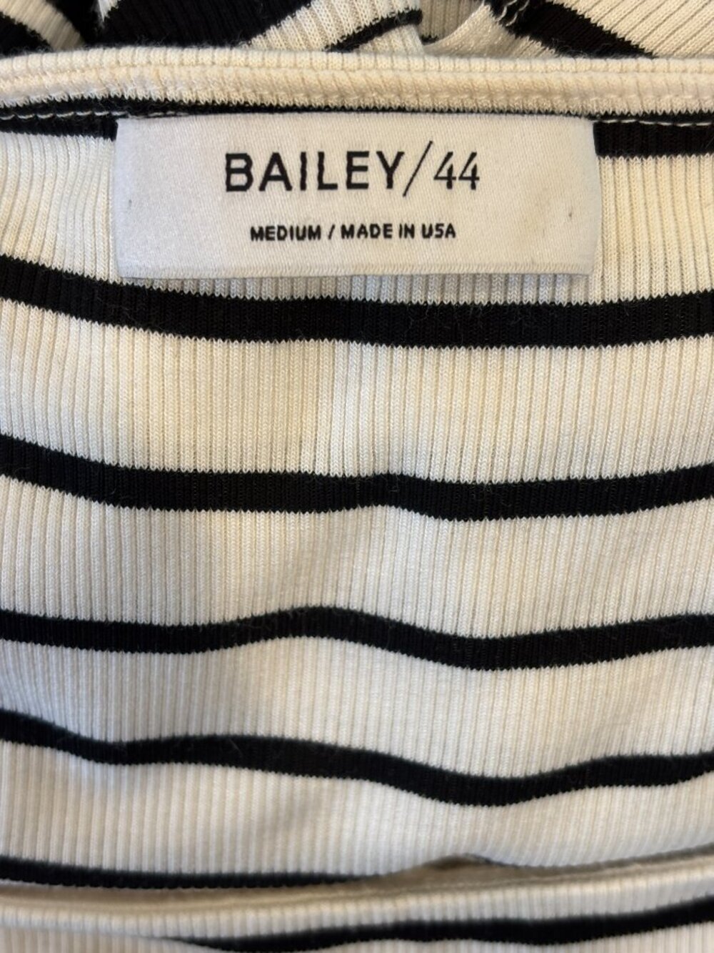 Bailey/44 Black & White Stripe Twist-Knot Midi Dress | Size M | Like New - Picture 5 of 7